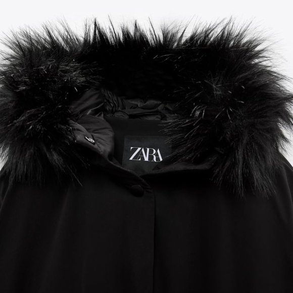 ZARA HOODED OVERSIZED PARKA - Picture 2 of 10